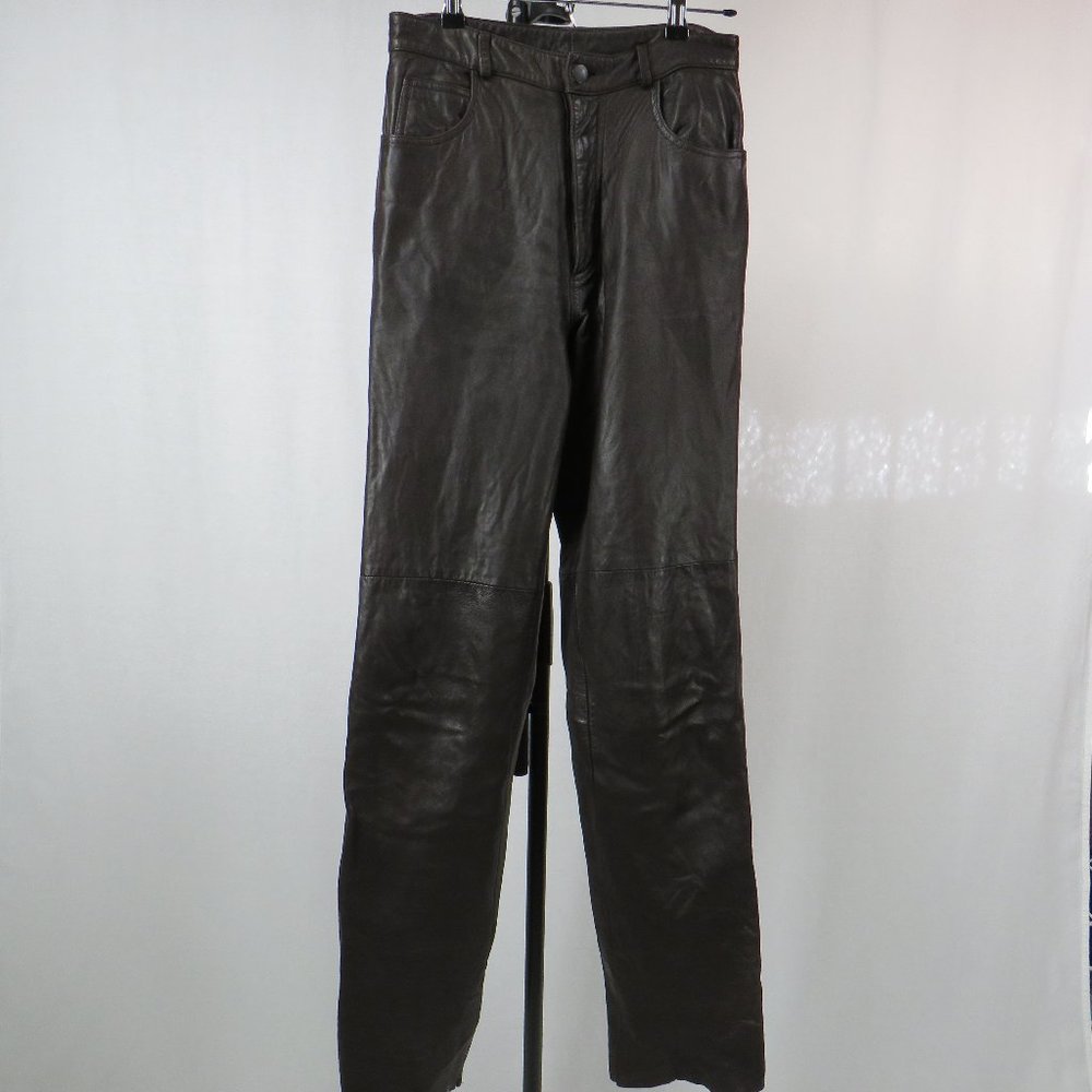 Michael Hoban North Beach Leather Brown Pants